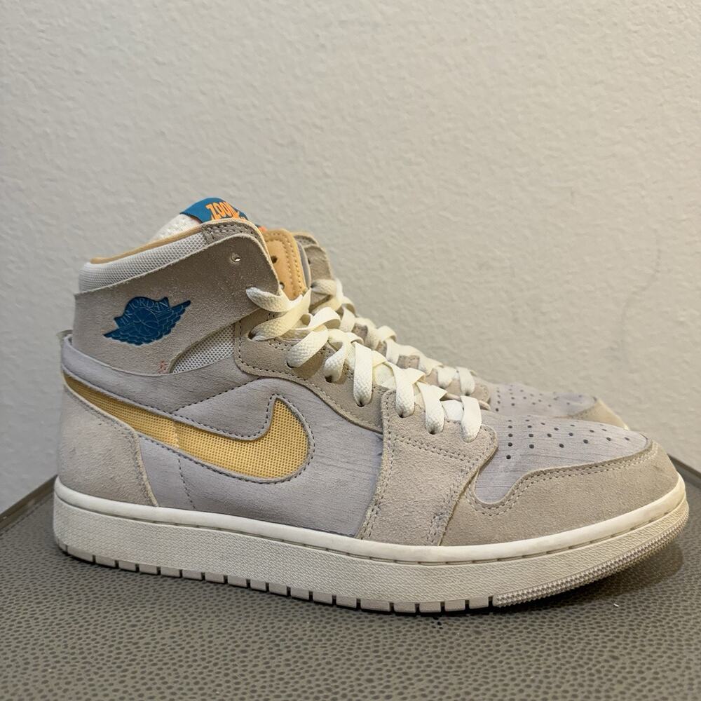Nike Air Jordan 1 Zoom CMFT 2 Orewood Brown Bright Citrus Sail DV1307-180 Sz 10